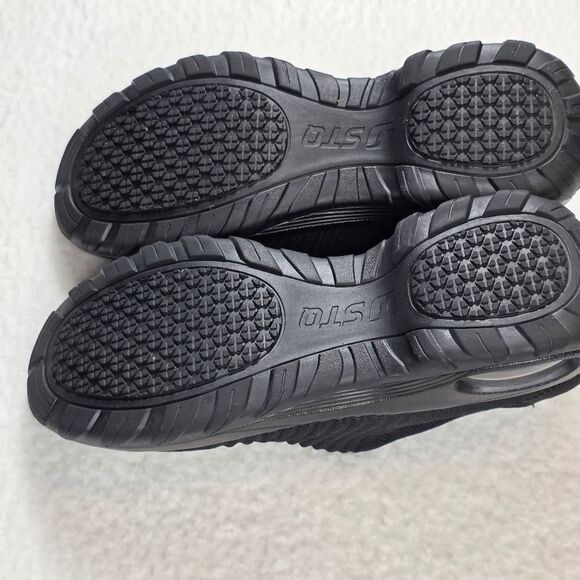 HKR Black Knitted Slip-On Sneakers with Ribbed Texture Size 9 - Picture 10 of 17